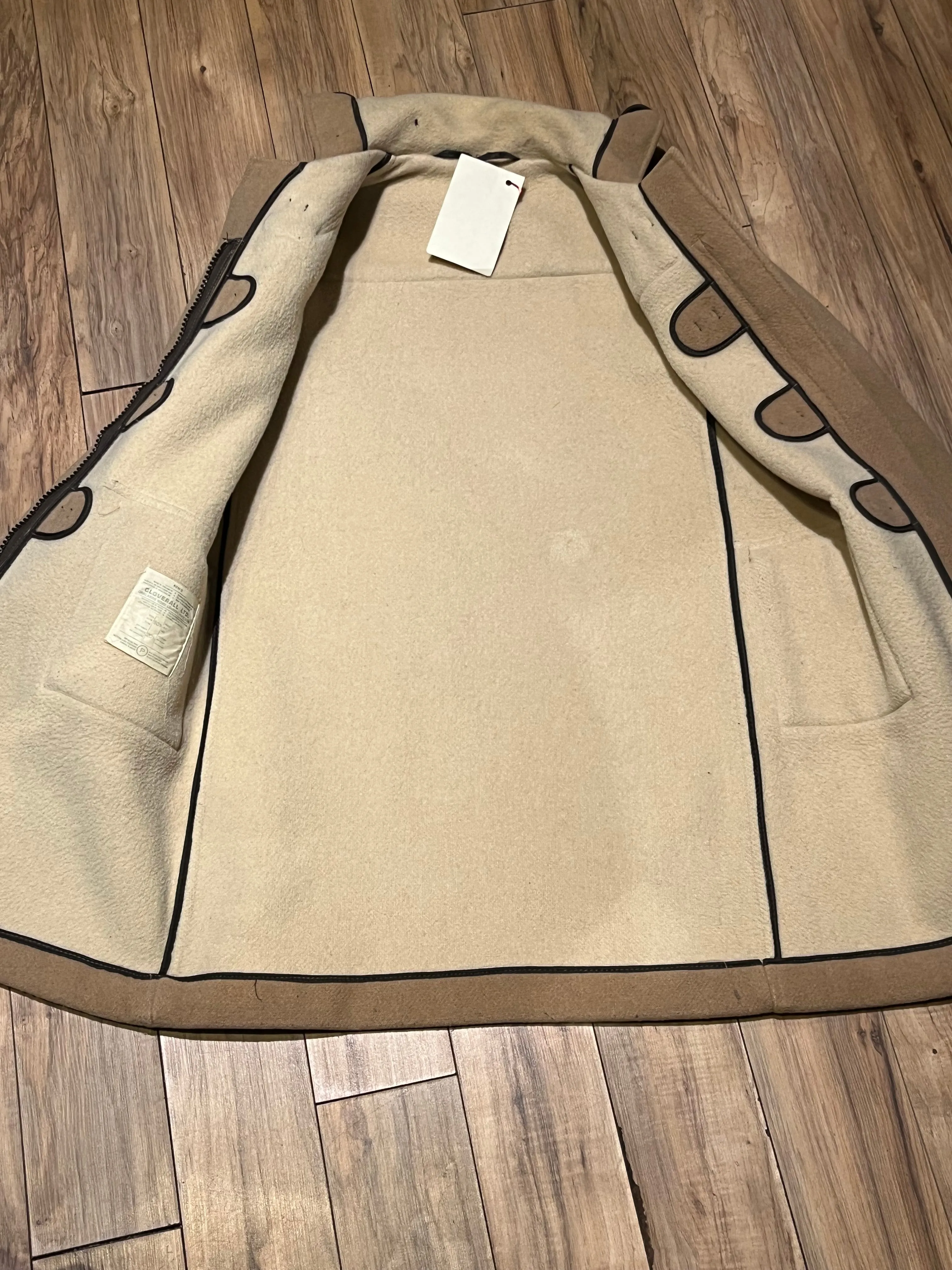 Vintage Gloverall Tan Duffle Coat, Made in England, Size 40 EUR