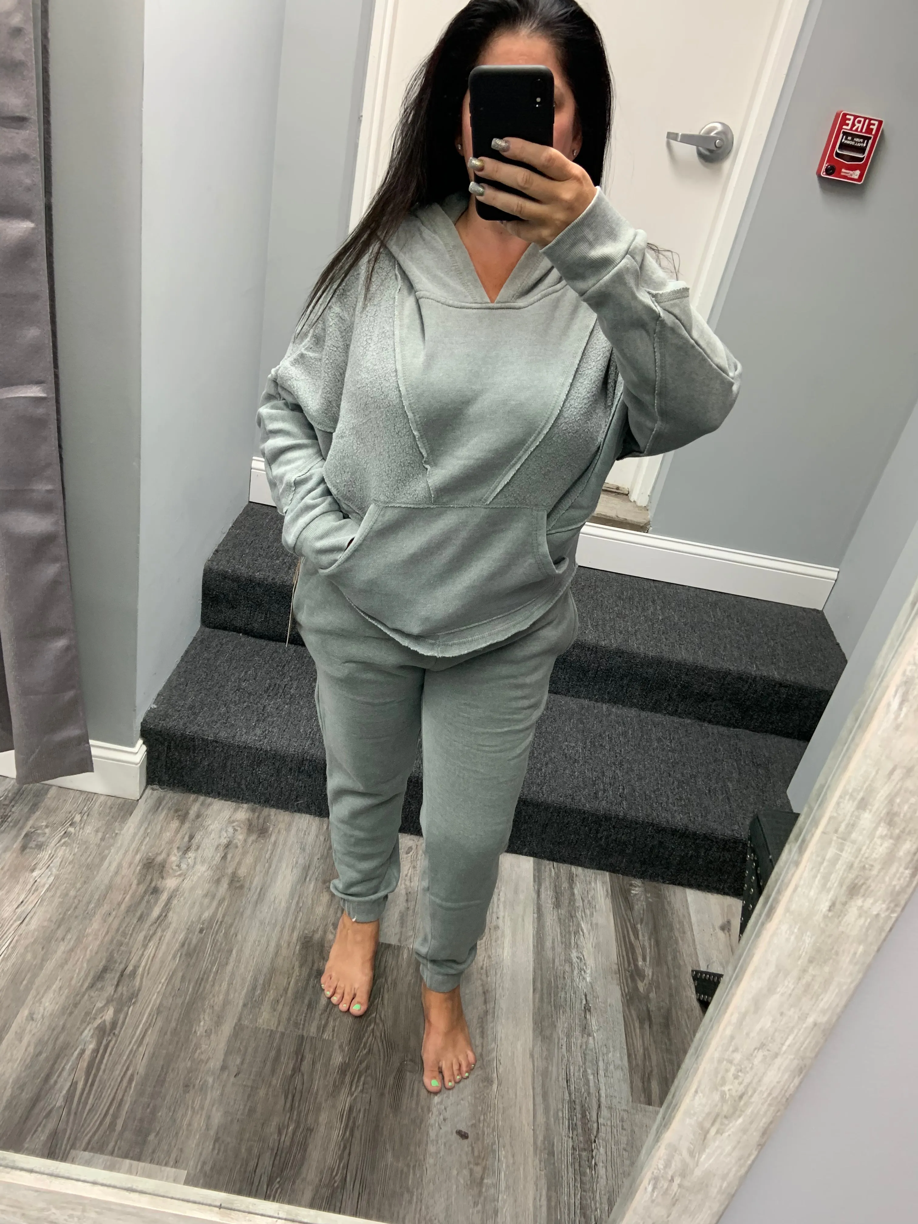 Vintage Havana Sage Grey Or Cocoa Brown Burnout Jogger