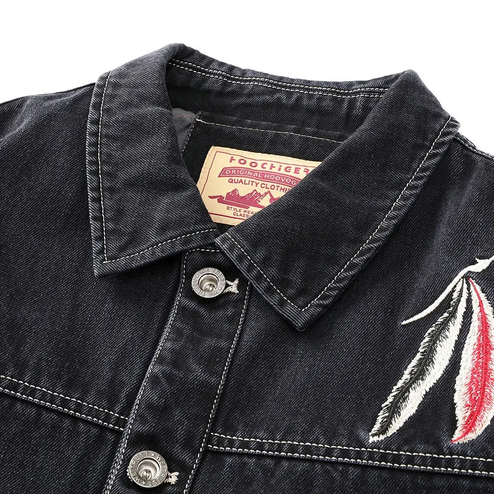 Wiaofellas  -  Denim Jacket Men Embroidery Motorcyle Coat Men's Fashion Streetwear Spring Autumn Male Cowboy Jackets Chaqueta Hombre MY252