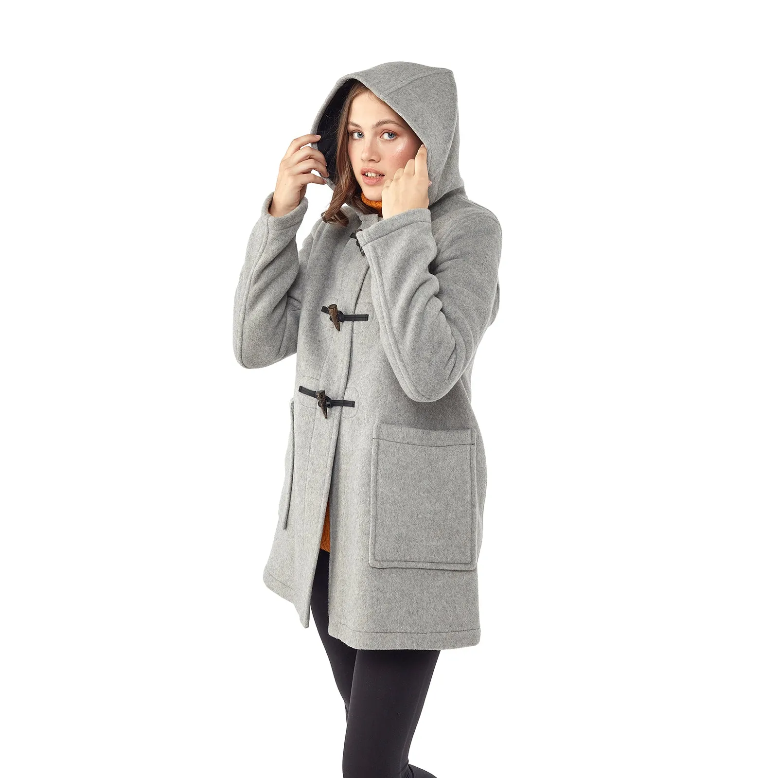 Women's Abberley Simple Fit Duffle Coat - Pearl Grey
