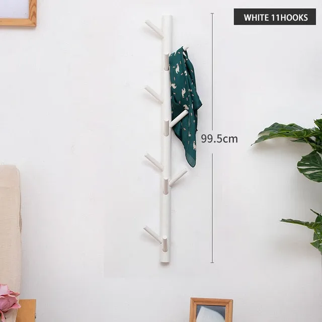 Wooden Hanging Coat Wall Rack