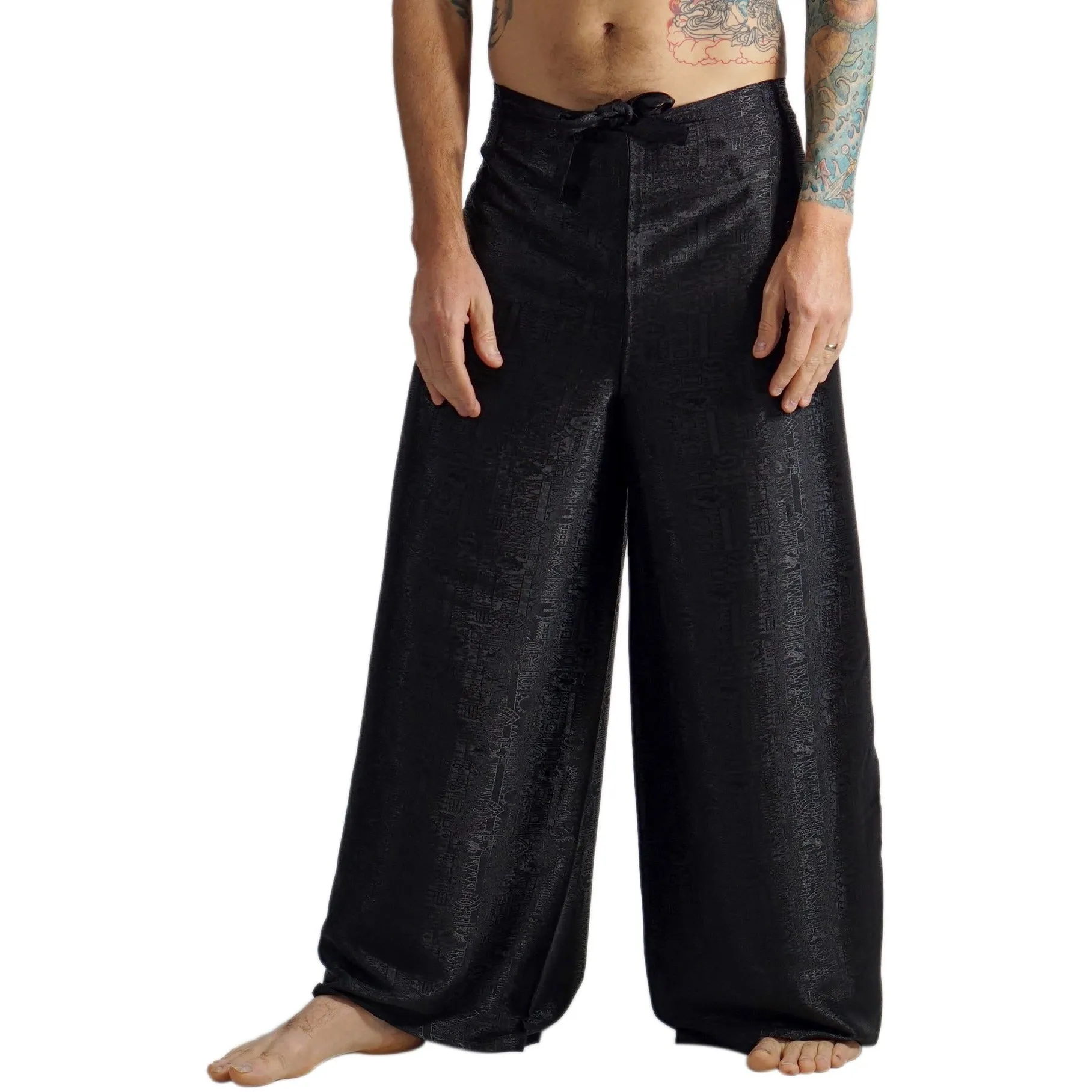 'Wrap Pants' Silk Black