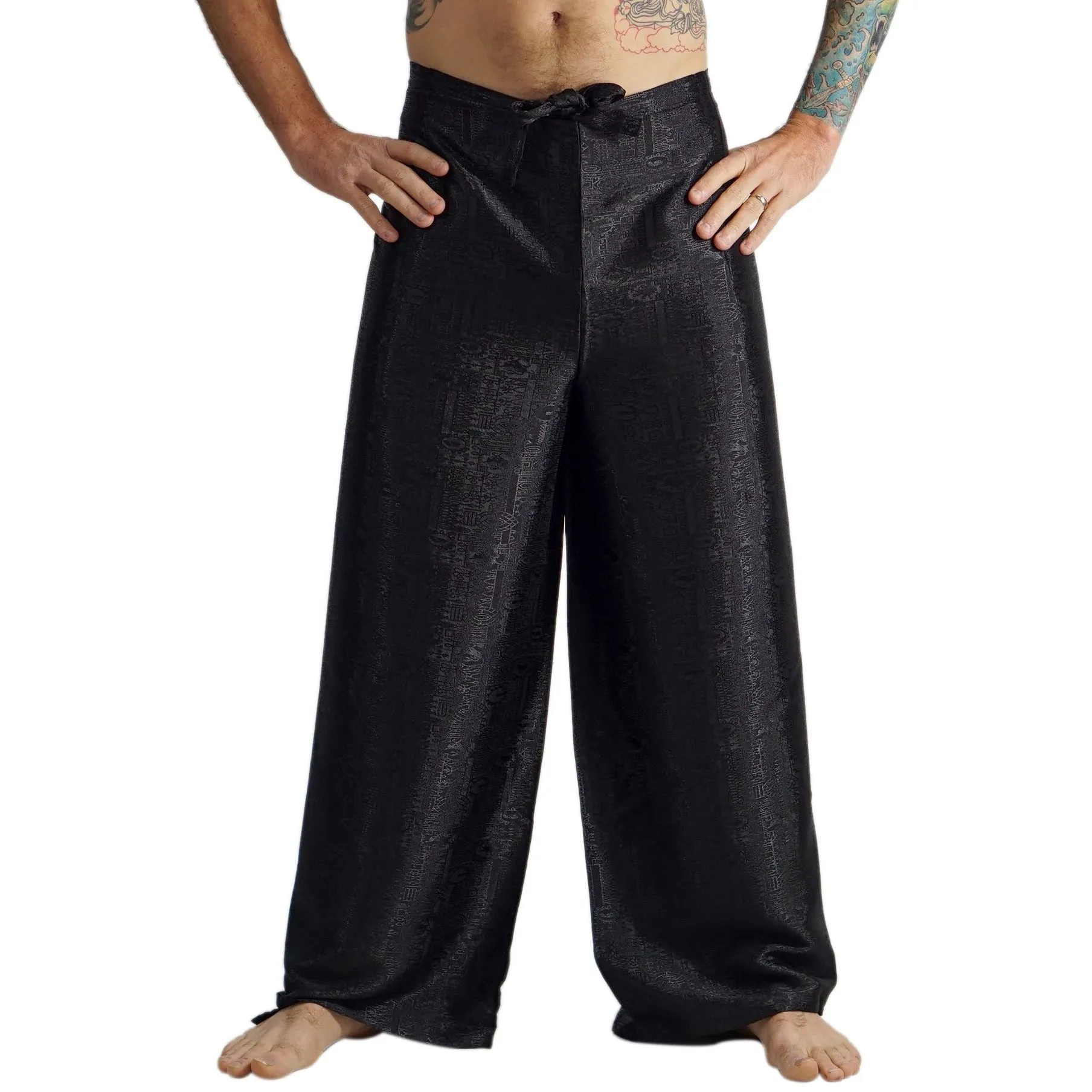 'Wrap Pants' Silk Black