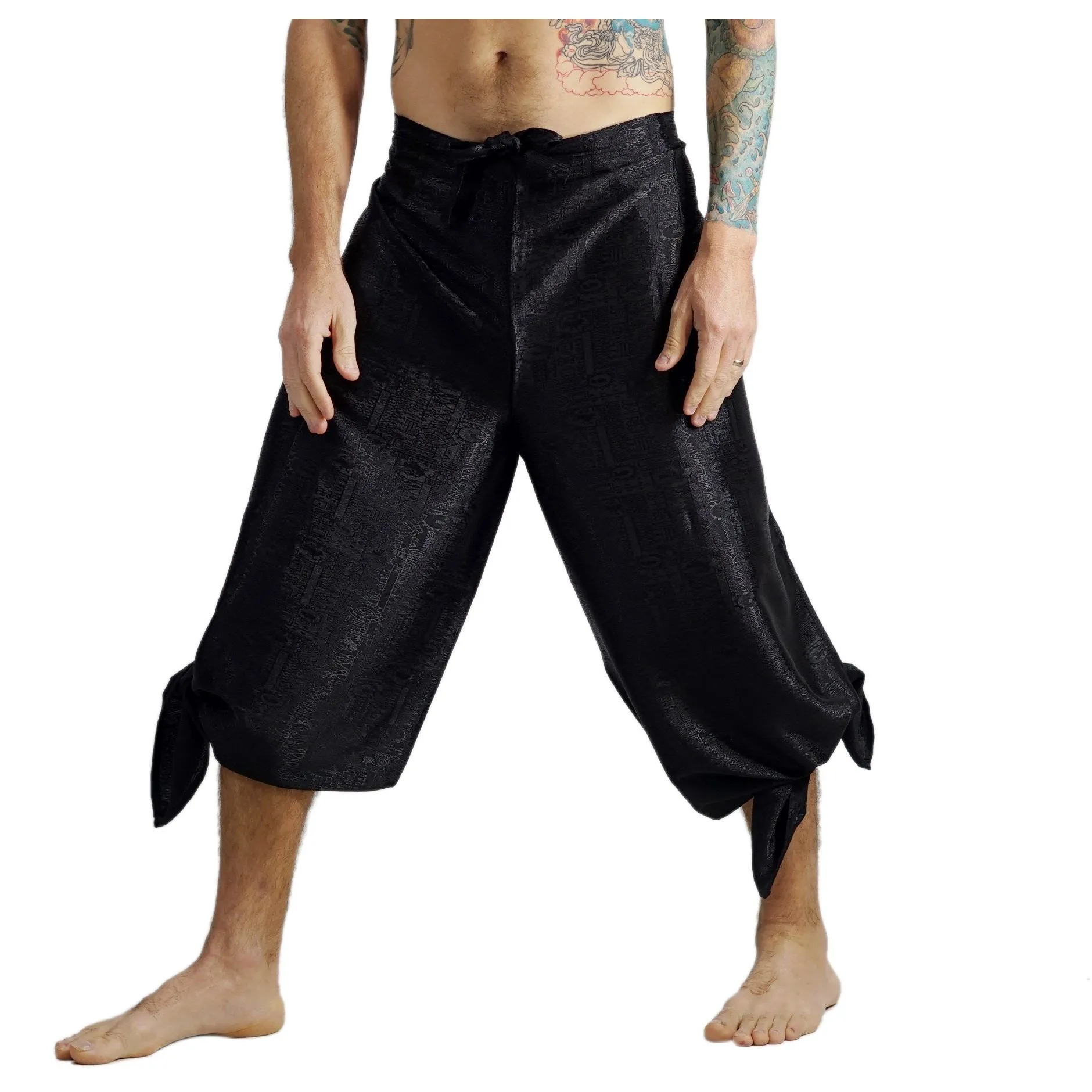 'Wrap Pants' Silk Black