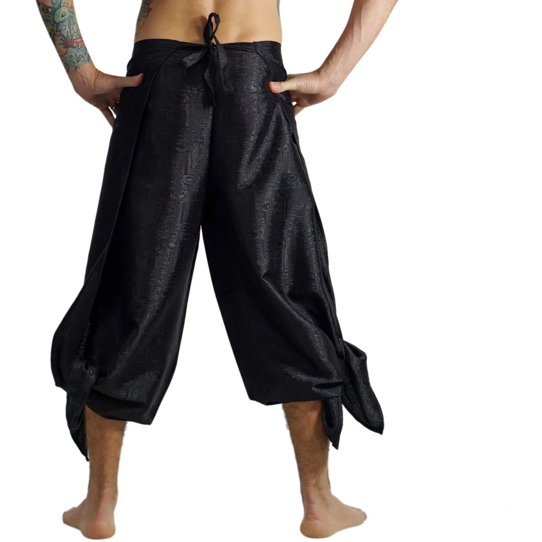 'Wrap Pants' Silk Black
