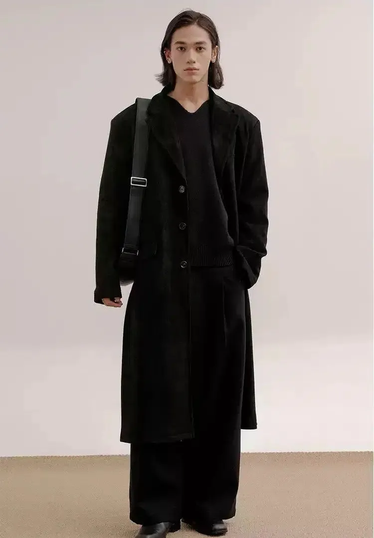 Zhou Micro Suede Long Coat