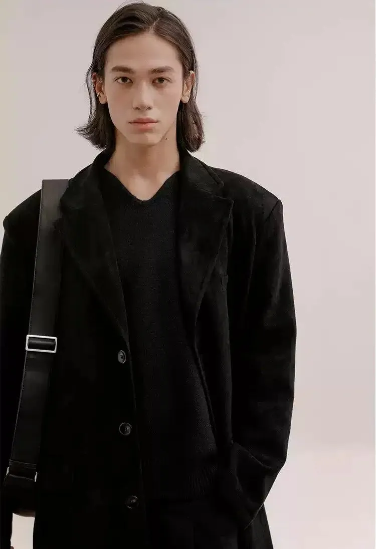 Zhou Micro Suede Long Coat