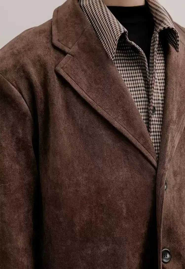 Zhou Micro Suede Long Coat