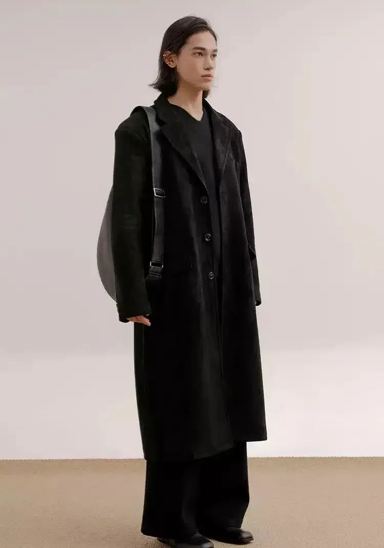 Zhou Micro Suede Long Coat